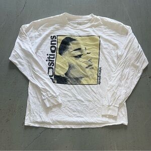 Ariana Grande White Graphic Long Sleeve Tee